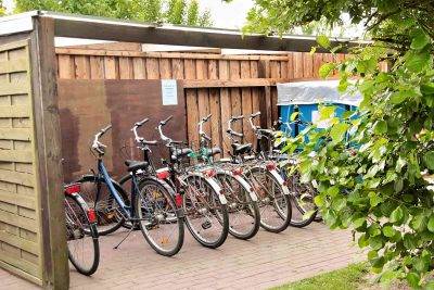 The Rental Bikes At Hotel Nige Hus, Ready For The Next Discovery Tour Around The Island.